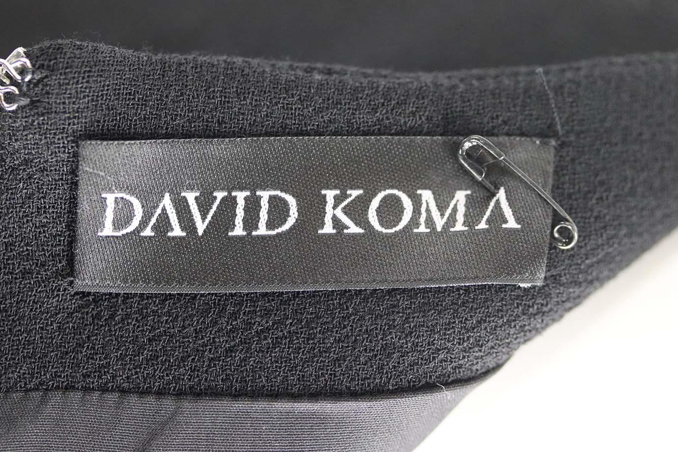 David Koma Verschönerter Midirock aus Wollmischung UK 6 Damen