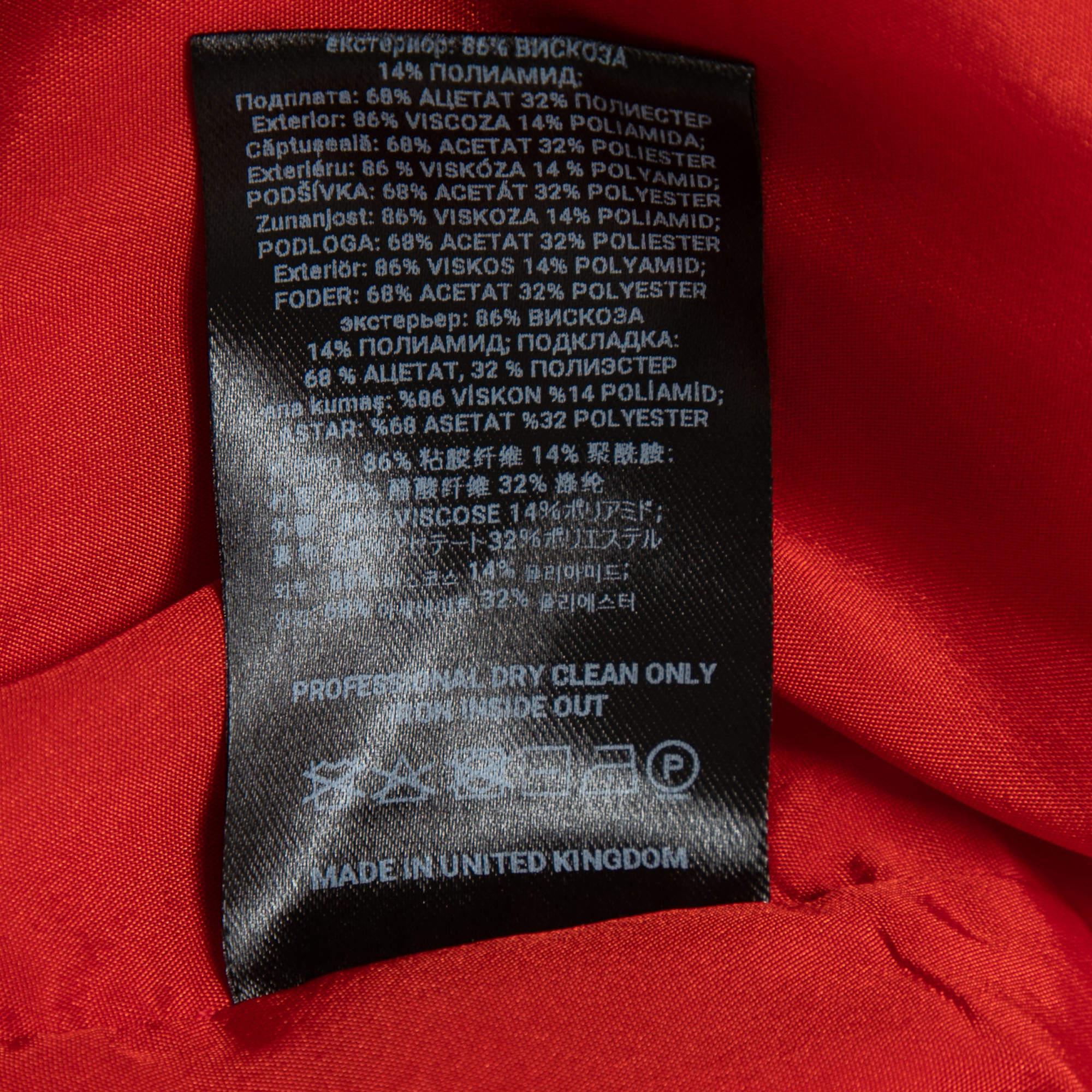David Koma - Mini robe asymétrique froncée sans bretelles en taffetas rouge M Pour femmes en vente