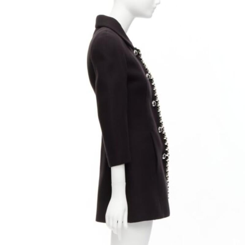 De las mujeres DAVID KOMA Pasarela Cady ribeteado con cadena negro ajustado vestido acampanado UK6 XS en venta