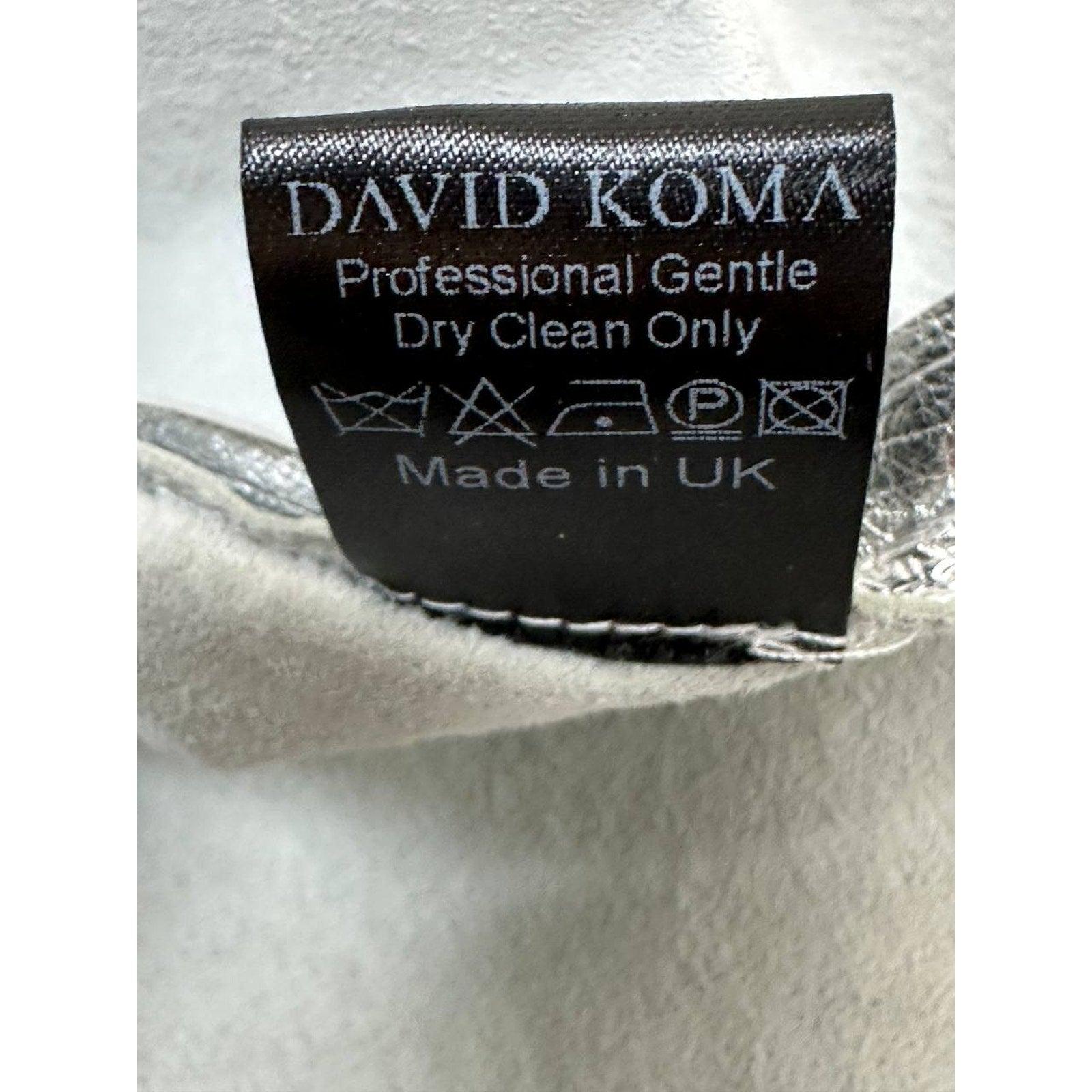 David Koma Camisa de cuero plateada S.6 en Bueno estado para la venta en Krakow, PL