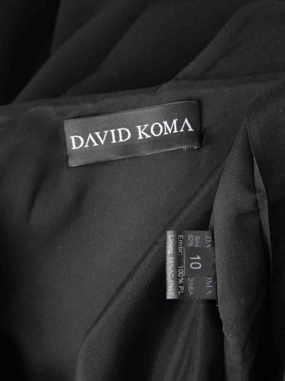 David Koma Women's Black Stripe Accent Asymmetric Dress 2