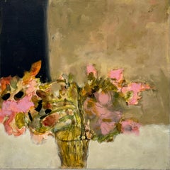 10 AM Four - Contemporary Morning Still Life Pink Flowers in Vase, 2026