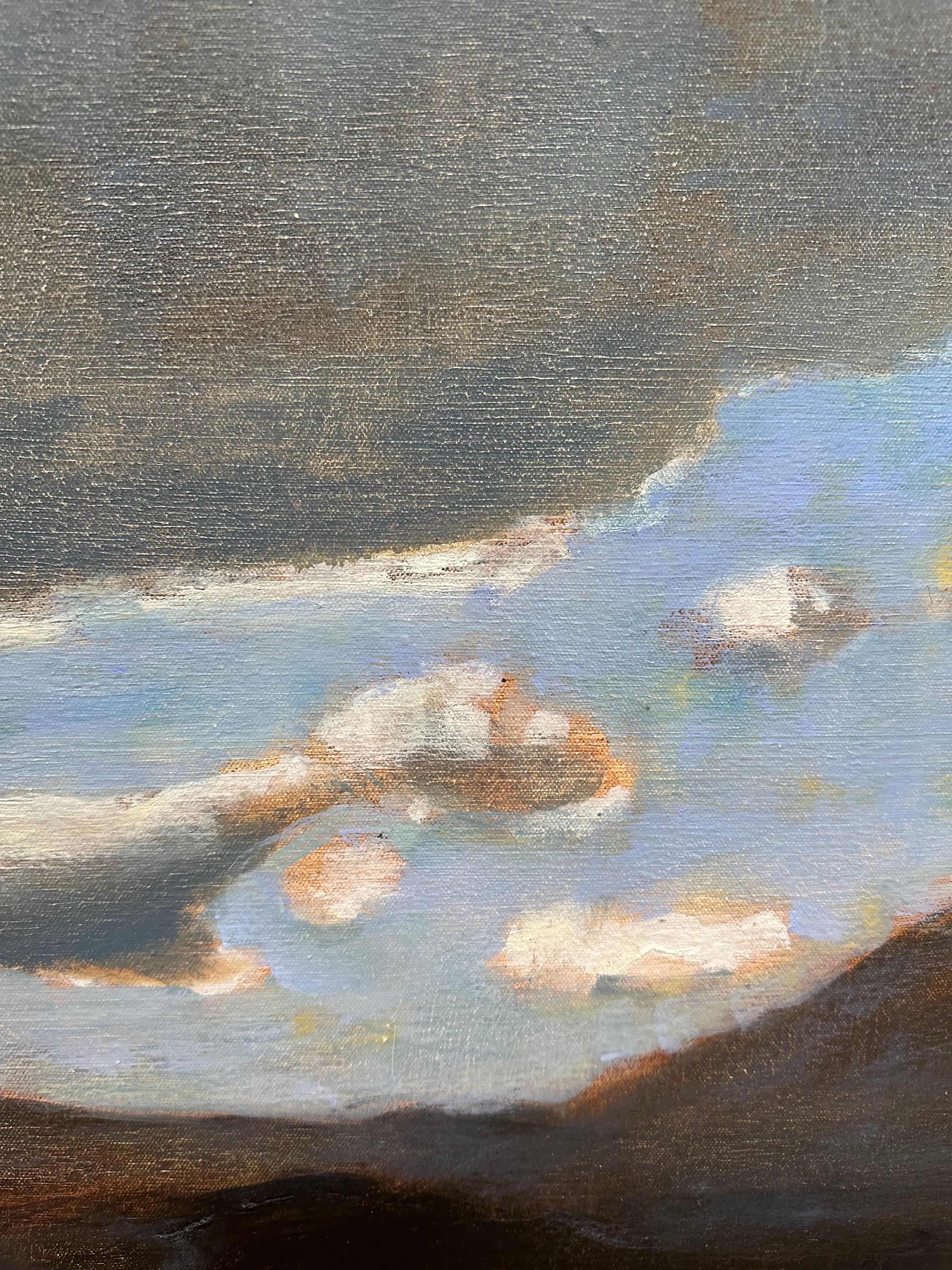 Più grande di me, Bigli grigio, Cielo blu, Montagna marrone, Campo, Oceano 2
