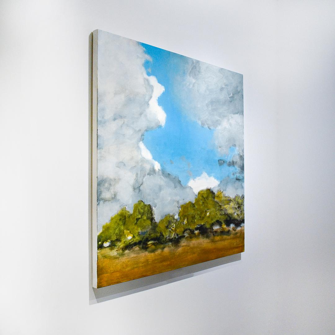 Clearing: Abstract Landscape of Country Field Under Blue Sky By D. Konigsberg - Contemporary Painting by David Konigsberg