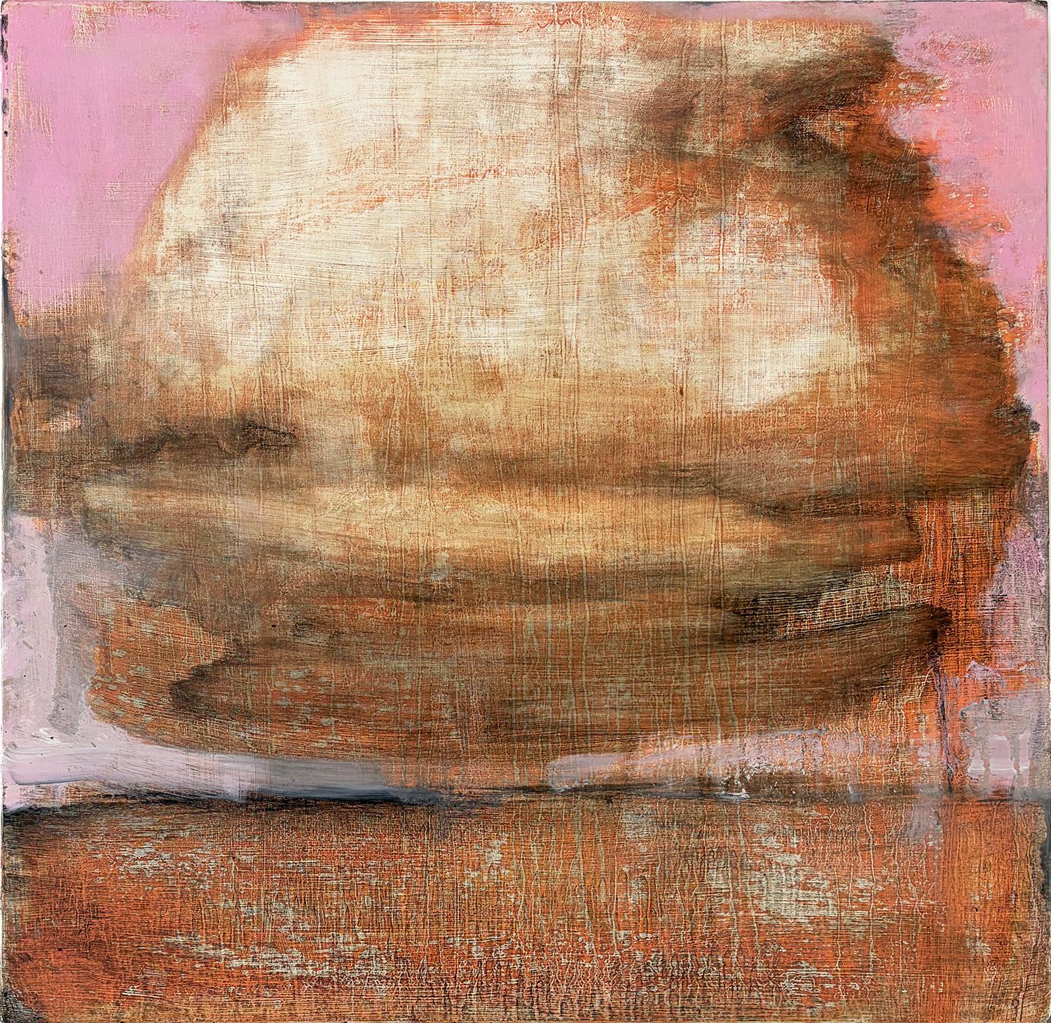 Cloud #4 (Contemporary Abstract Cloud Painting on Wood Panel)