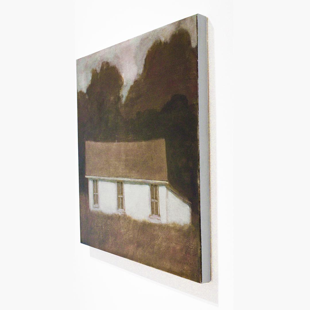 Dusk II (Oil Landscape Painting of a White Country Cottage) by David Konigsberg
27