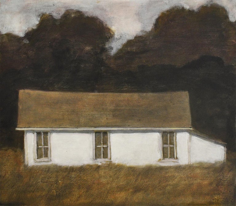 David Konigsberg Dusk Ii Oil Landscape Painting Of A White