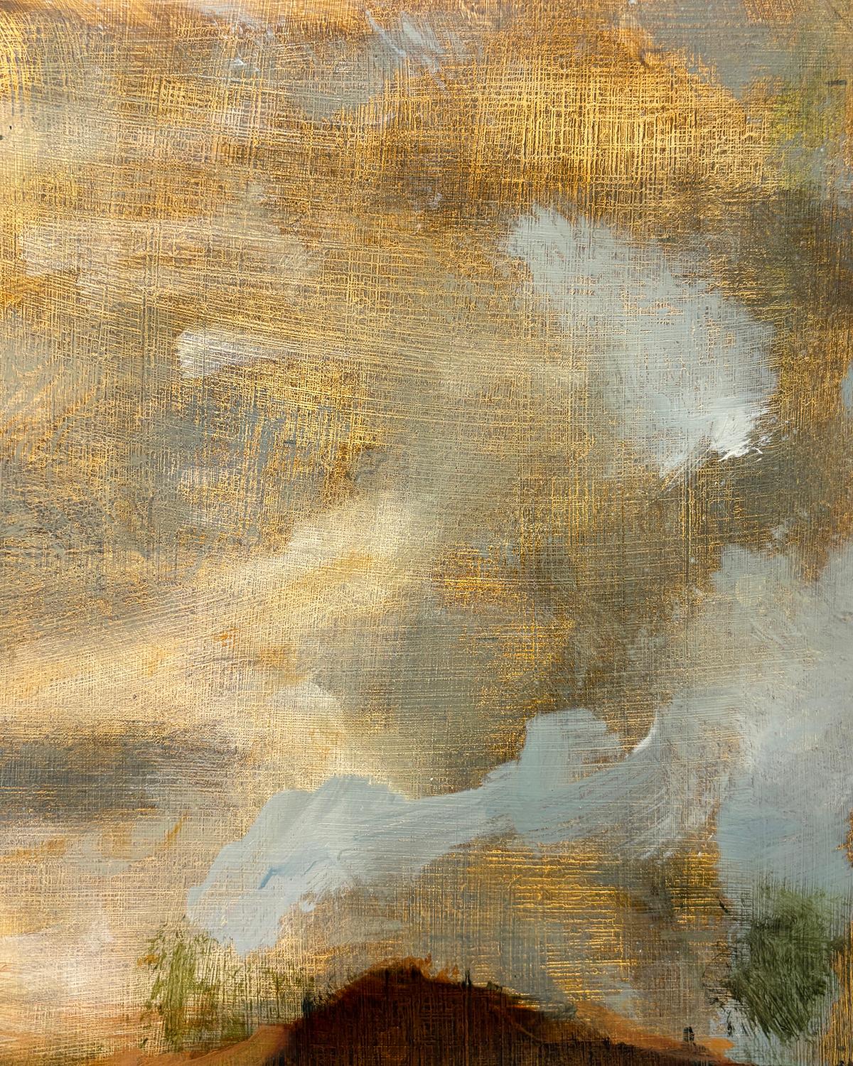 Giorno preferito (Paesaggio astratto e lunatico nei toni della terra) - Still-Life Painting Marrone di David Konigsberg