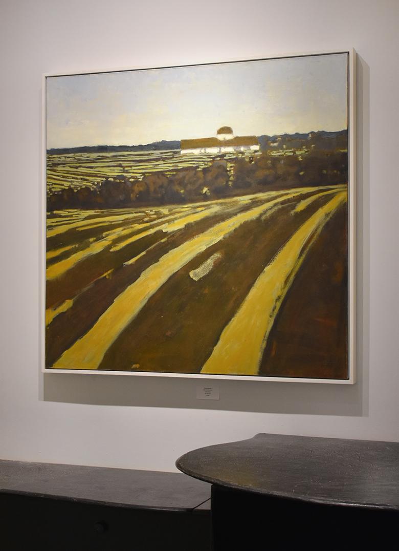 Fields and Distant Barn (Abstract Landscape of Country Farm by David Konigsberg) 1