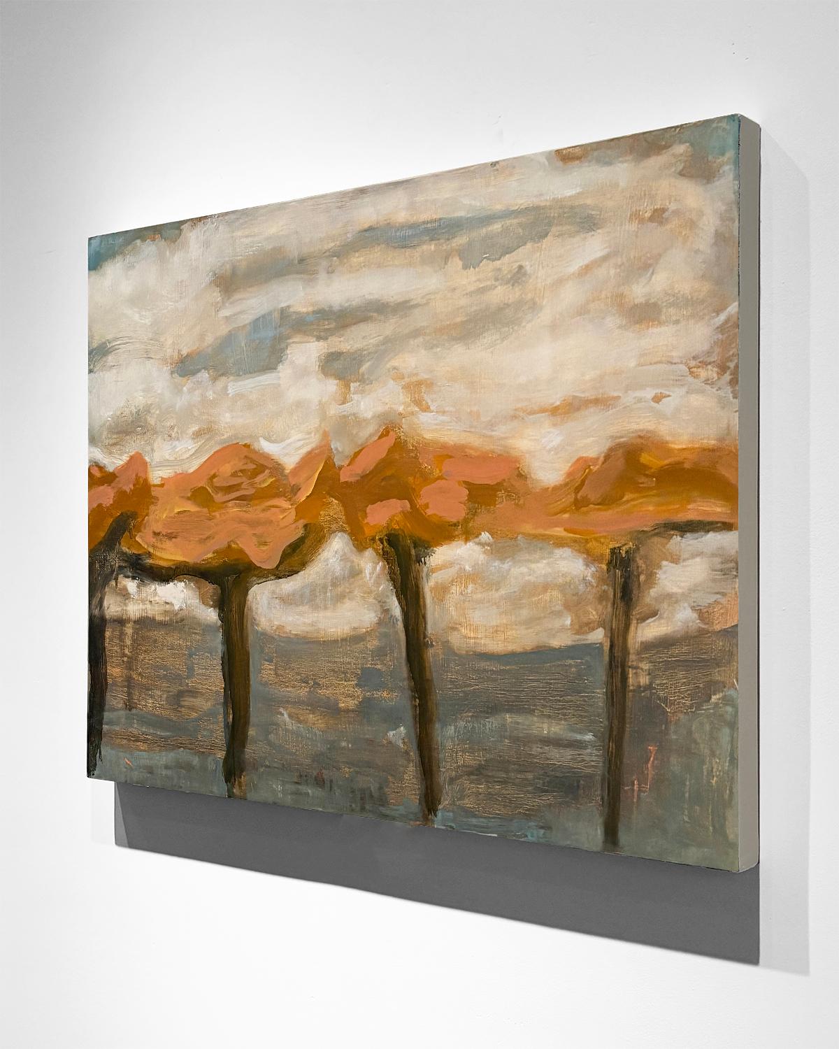 Teste di fiori (Paesaggio espressionista nei toni della terra) in vendita 2