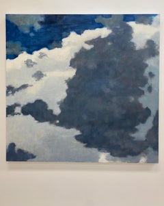 From A Window Seat One - Nuvole crema avorio cielo blu grigio cobalto, 2021