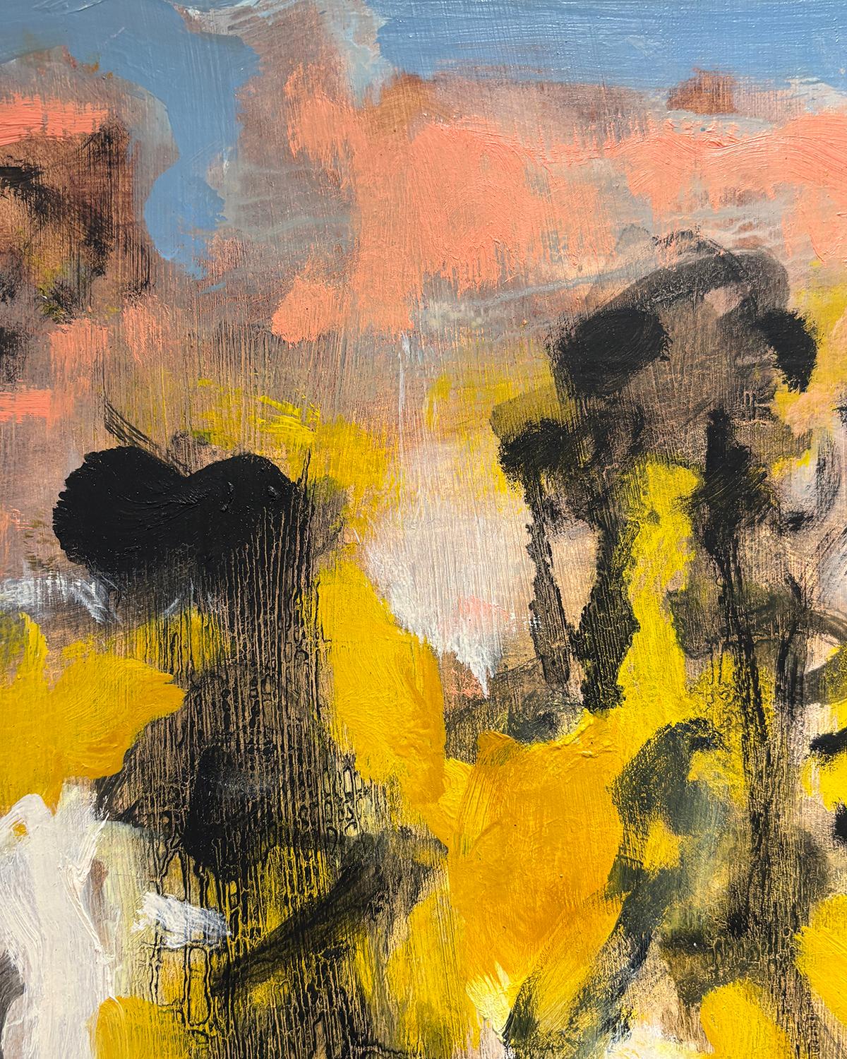 From the Hammock (Abstracted Earth Tone Landscape) - Contemporary Painting by David Konigsberg