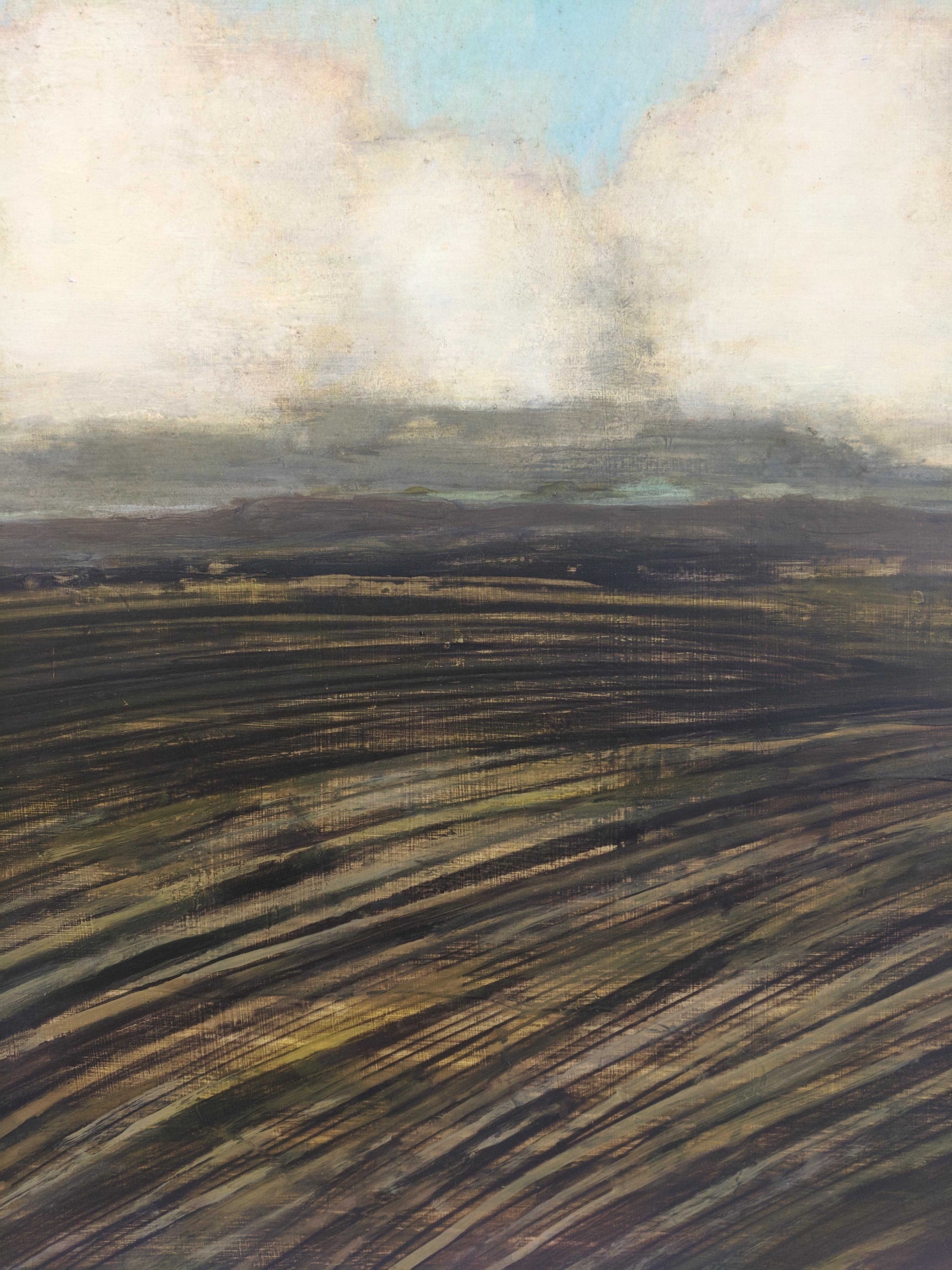 Le drame du ciel de la vallée de l'Hudson, dans l'État de New York, est capturé dans cette peinture de paysage de David Konigsberg. L'artiste est largement reconnu pour ses nuages et cette peinture est l'une de ses meilleures - c'est une symphonie