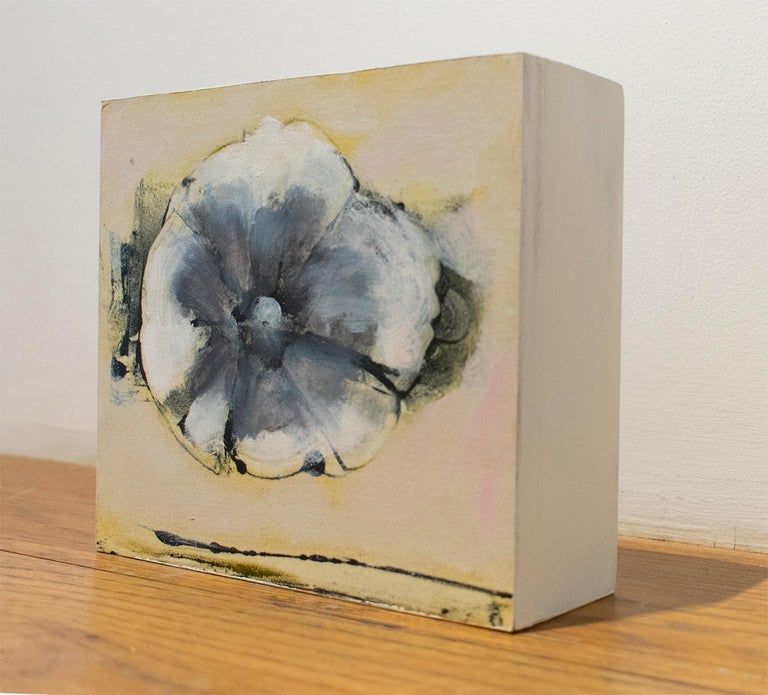 David Konigsberg Pink Peony And White Pansy Pair Of