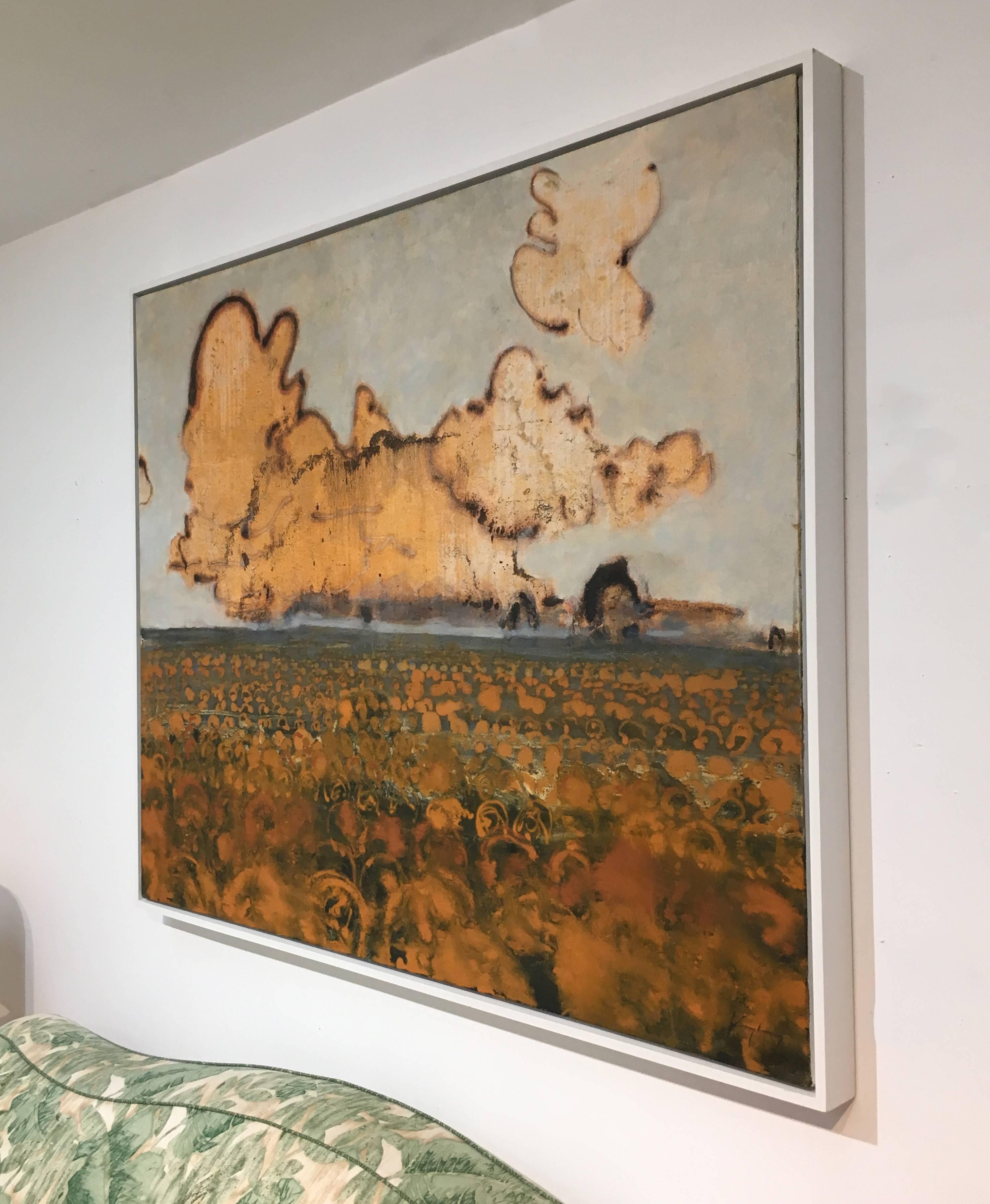 Peinture contemporaine de paysage de la vallée de l'Hudson - Peinture - Peinture de citrouille - Painting de David Konigsberg