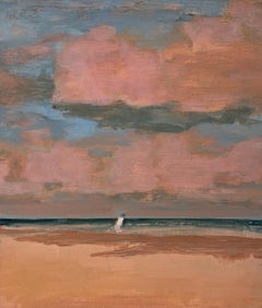 Six Twenty, Summer Landscape, Beach Coral Pink Sand, Salmon Clouds, Blue Sky