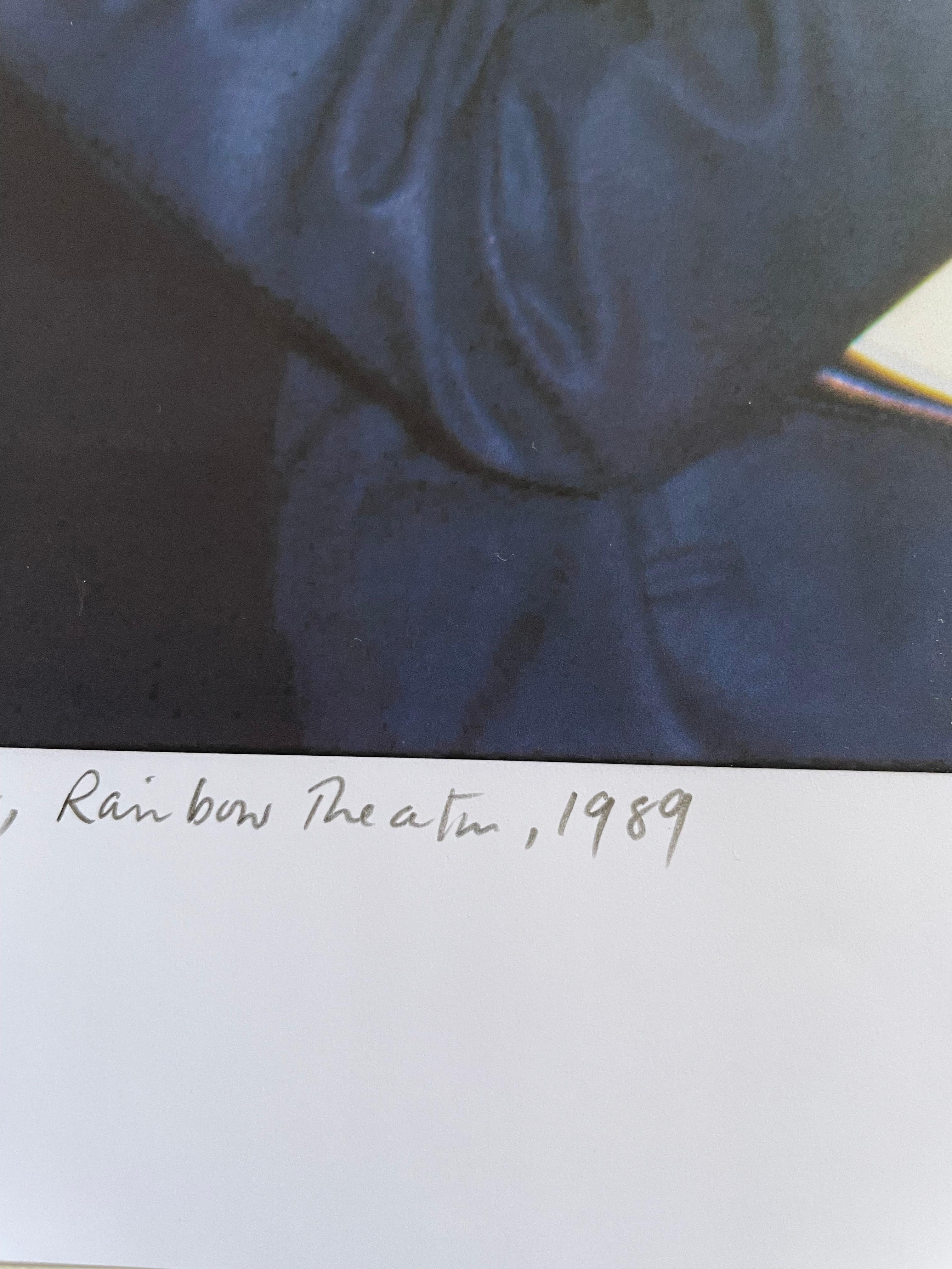 David Bowie au Rainbow Theatre 1989 pour présenter le Sound & Vision Tour 25x17 couleur en vente 5