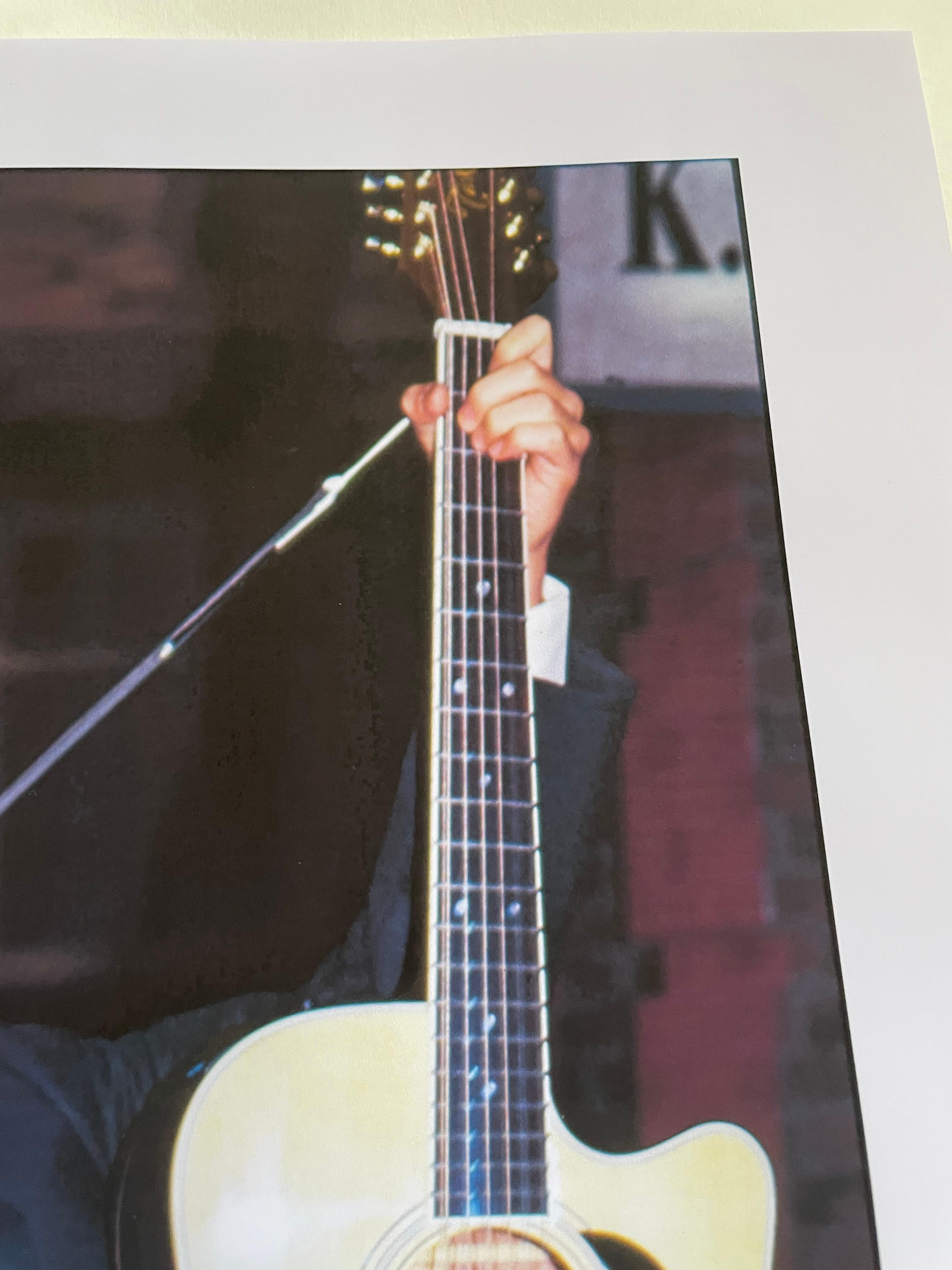 David Bowie au Rainbow Theatre 1989 pour présenter le Sound & Vision Tour 25x17 couleur en vente 1