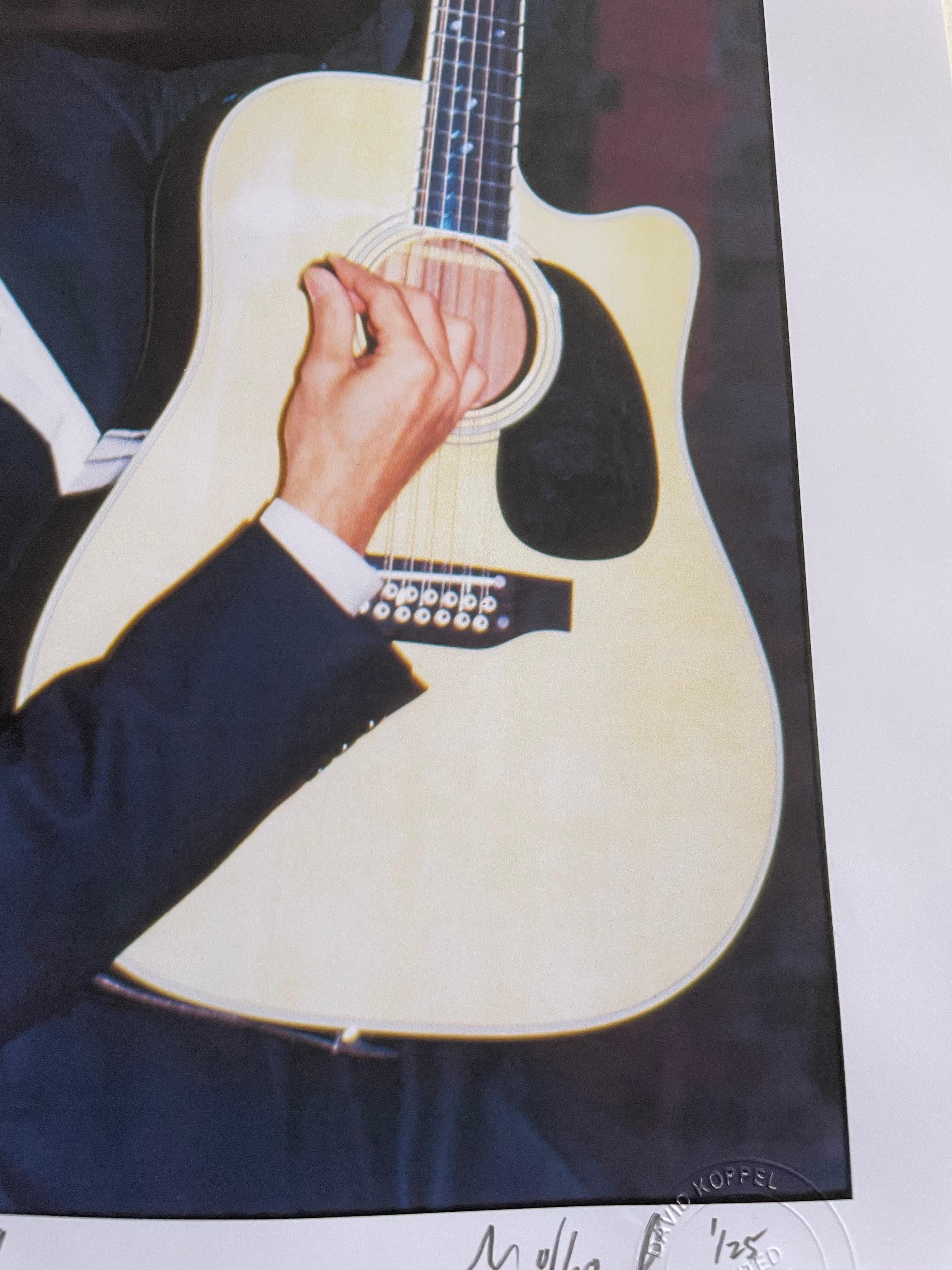 David Bowie au Rainbow Theatre 1989 pour présenter le Sound & Vision Tour 25x17 couleur en vente 3