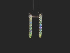 David Kord 14K WG Ethiopian Opal Inside-Out Hoop Earrings — 6.99ctw, 34mm