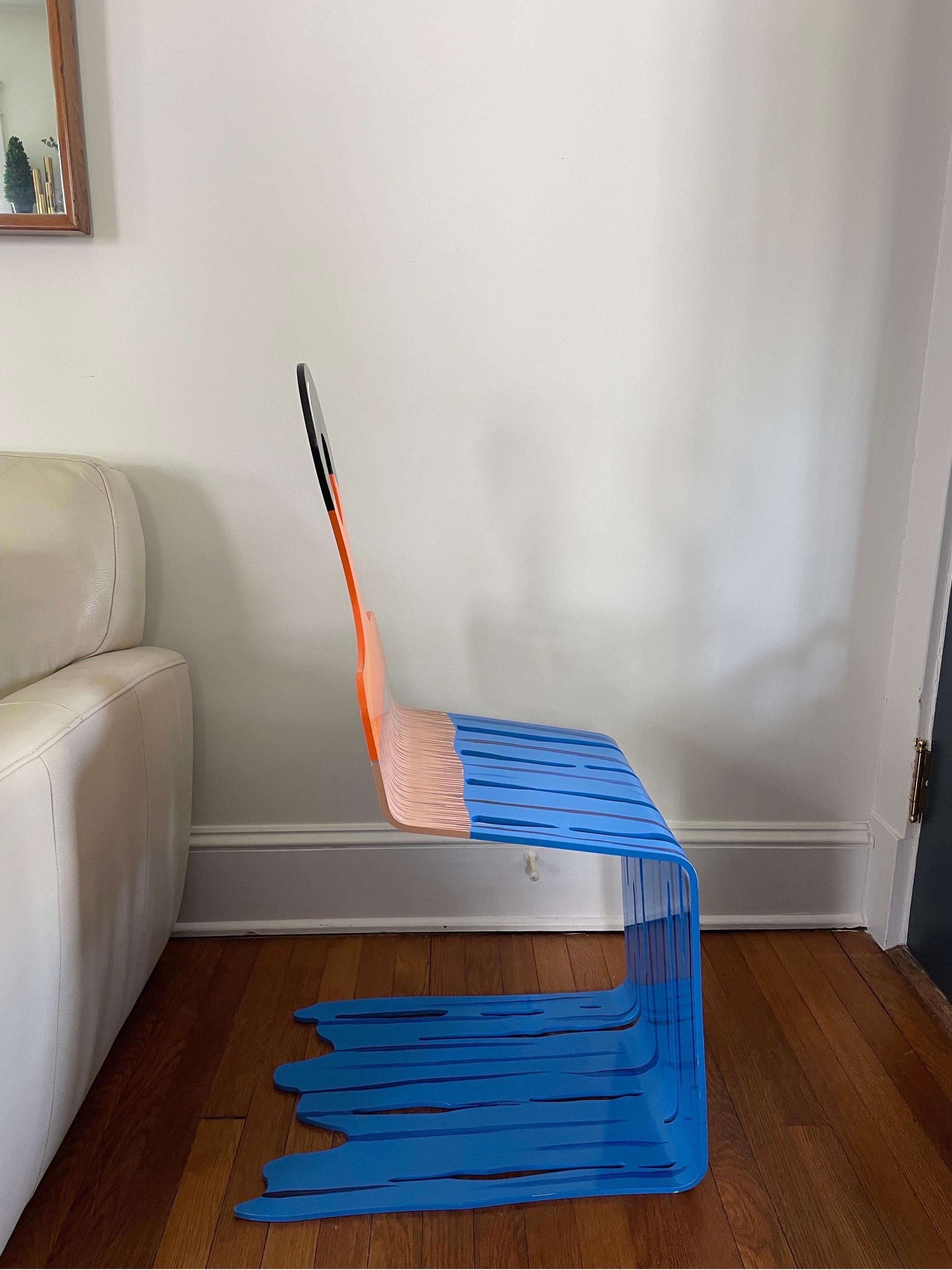 David Kracov Free Standing Metal Sculpture Grab a Chair Series 1