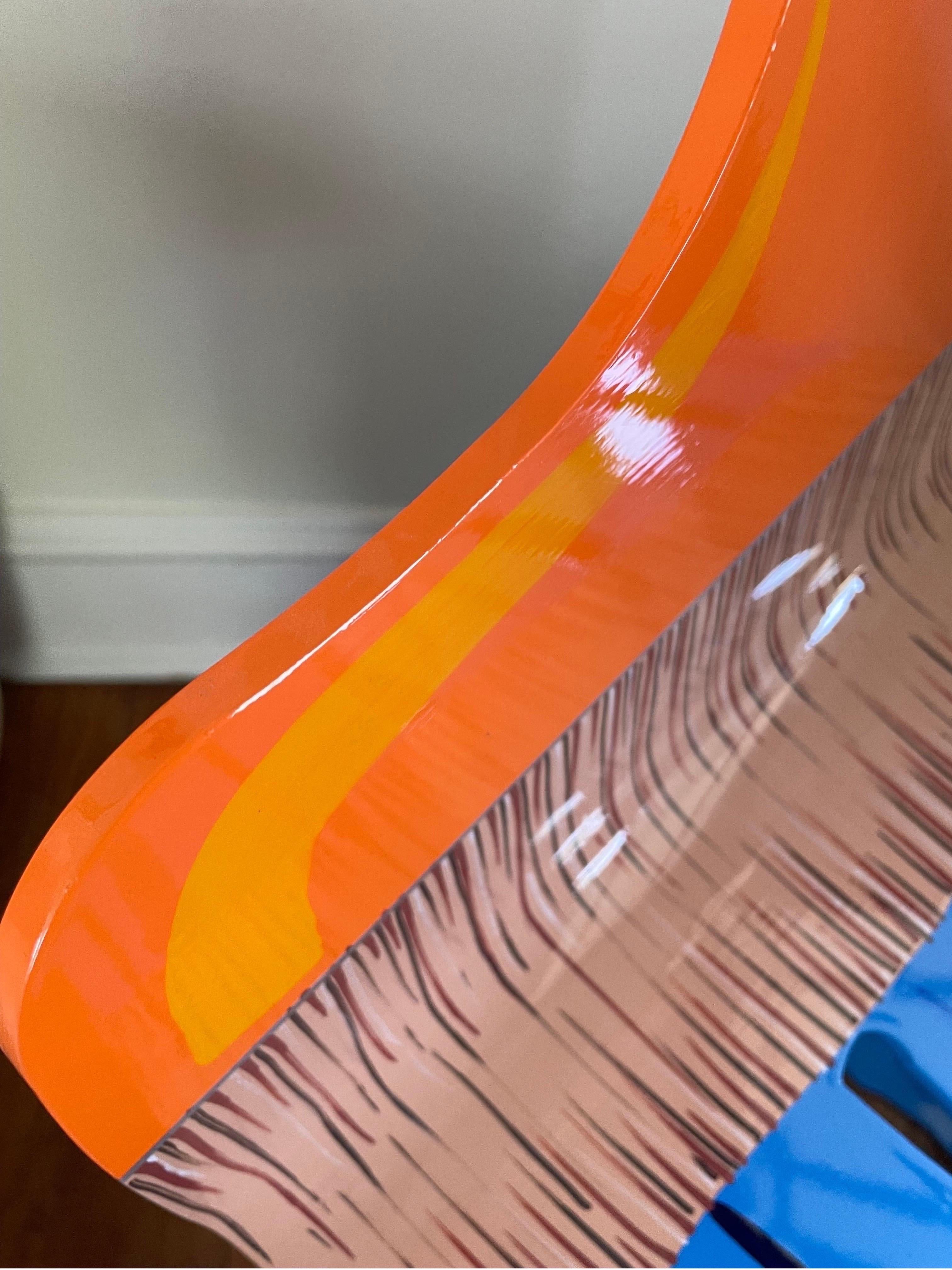 David Kracov Free Standing Metal Sculpture Grab a Chair Series 2