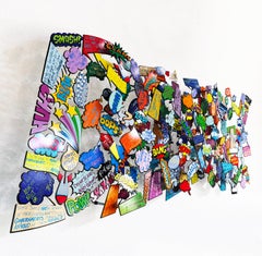 Bigli (immense sculpture murale en métal 3D signée de la main de l'artiste)