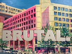 "Broma arquitectónica" Pintura conceptual basada en texto