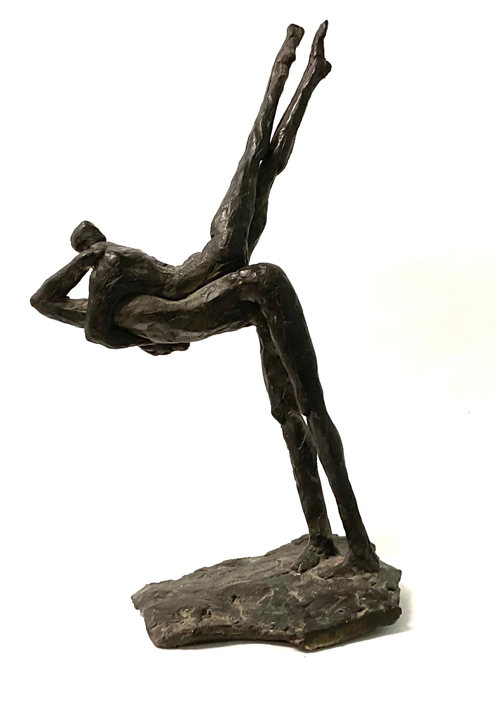 Mid-Century Modern David L Deming Abstract Bronze Sculpture, Circa 1970’s