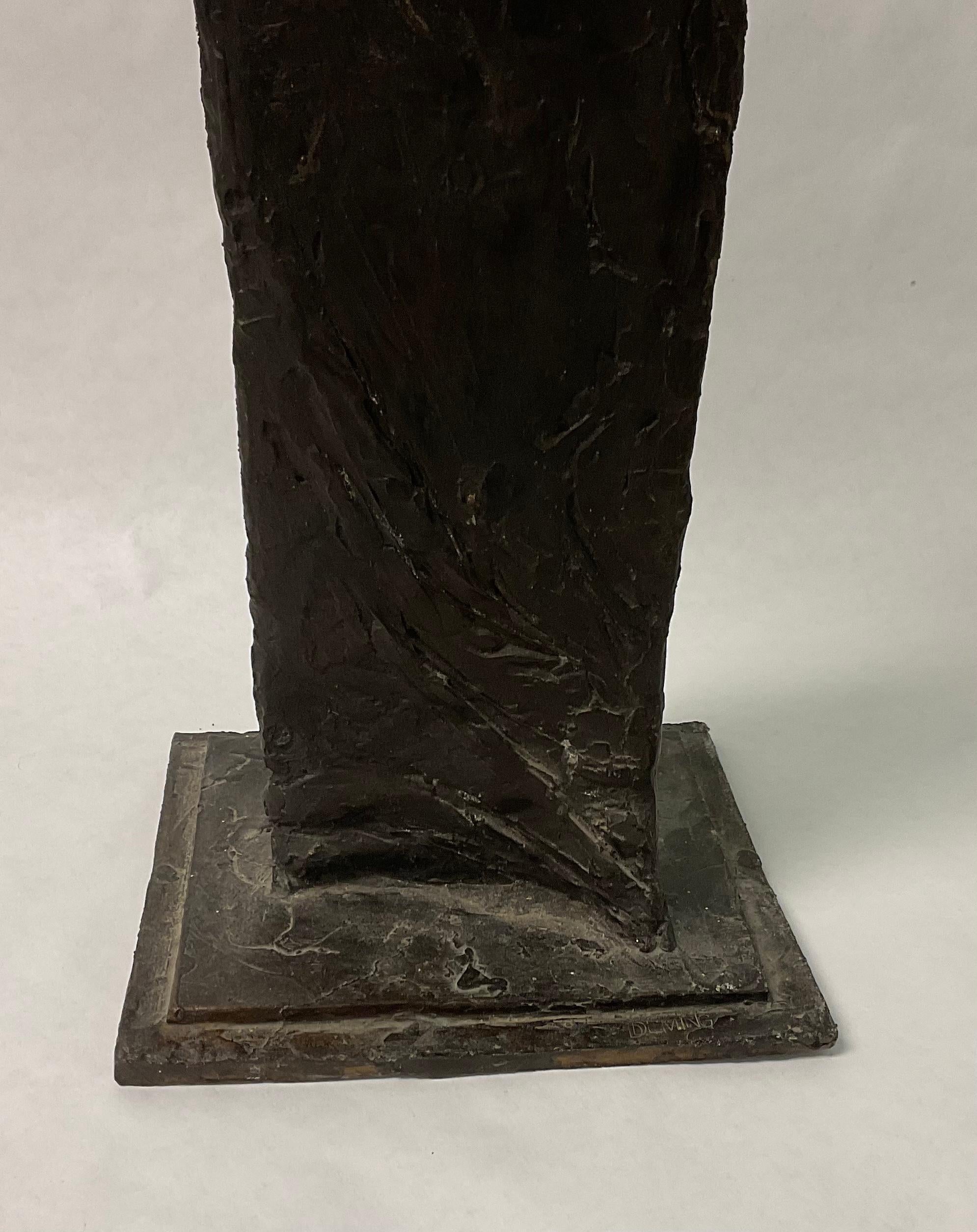 American David L Deming Abstract Bronze Sculpture Mid Century Modern, 1970’s 