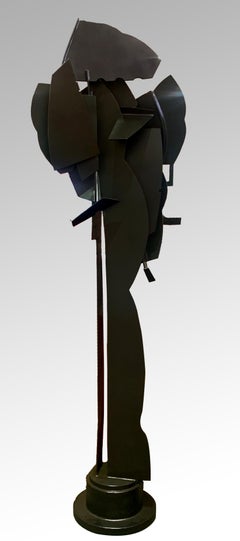 "Floral Bella", David L Deming, Stainless Steel Contemporary Sculpture, 83x21x13