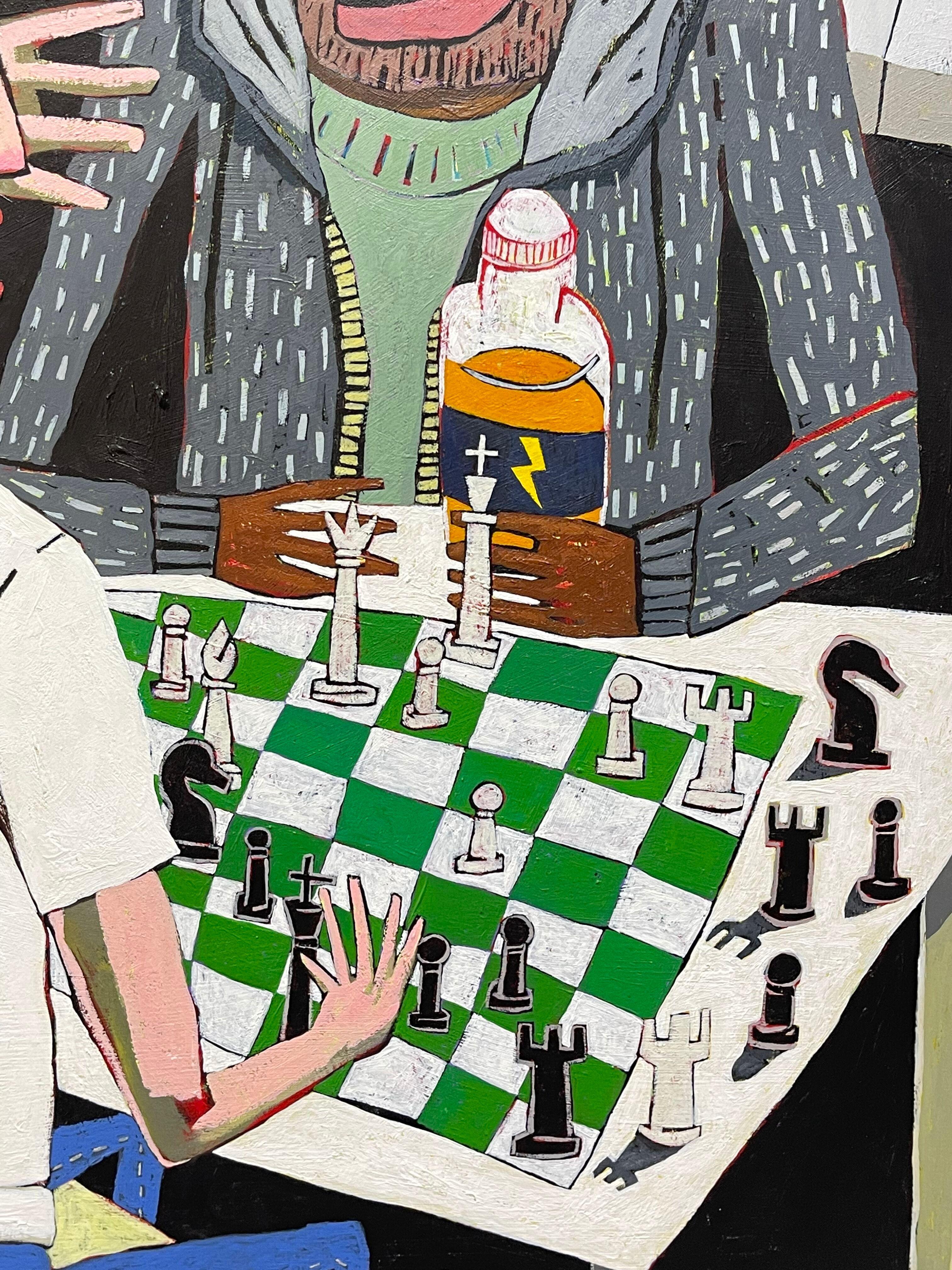 Bourbon Street Chess - Painting by David Lambert