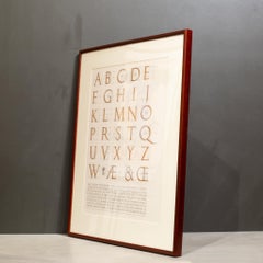David Lance Goines, A Constructed Roman Alphabet, Signed, Numbered Edition, 1983