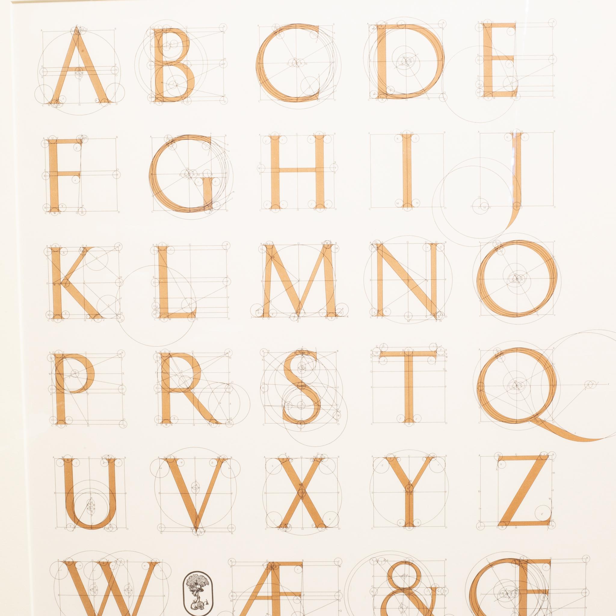 David Lance Goines, A Constructed Roman Alphabet, signiert und nummeriert (Moderne) im Angebot