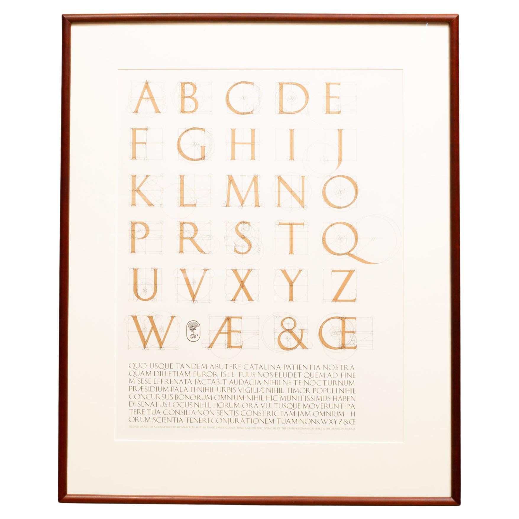David Lance Goines, A Constructed Roman Alphabet, signiert und nummeriert