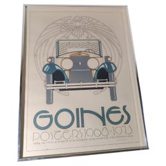 David Lance Goines póster de automóvil antiguo firmado por el artista 1973