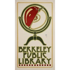 Vintage 1974 original poster by David Lance Goines for the Berkeley Public Library