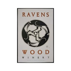 1979 original advertising poster by David Lance Goines - Ravens Wood Winery