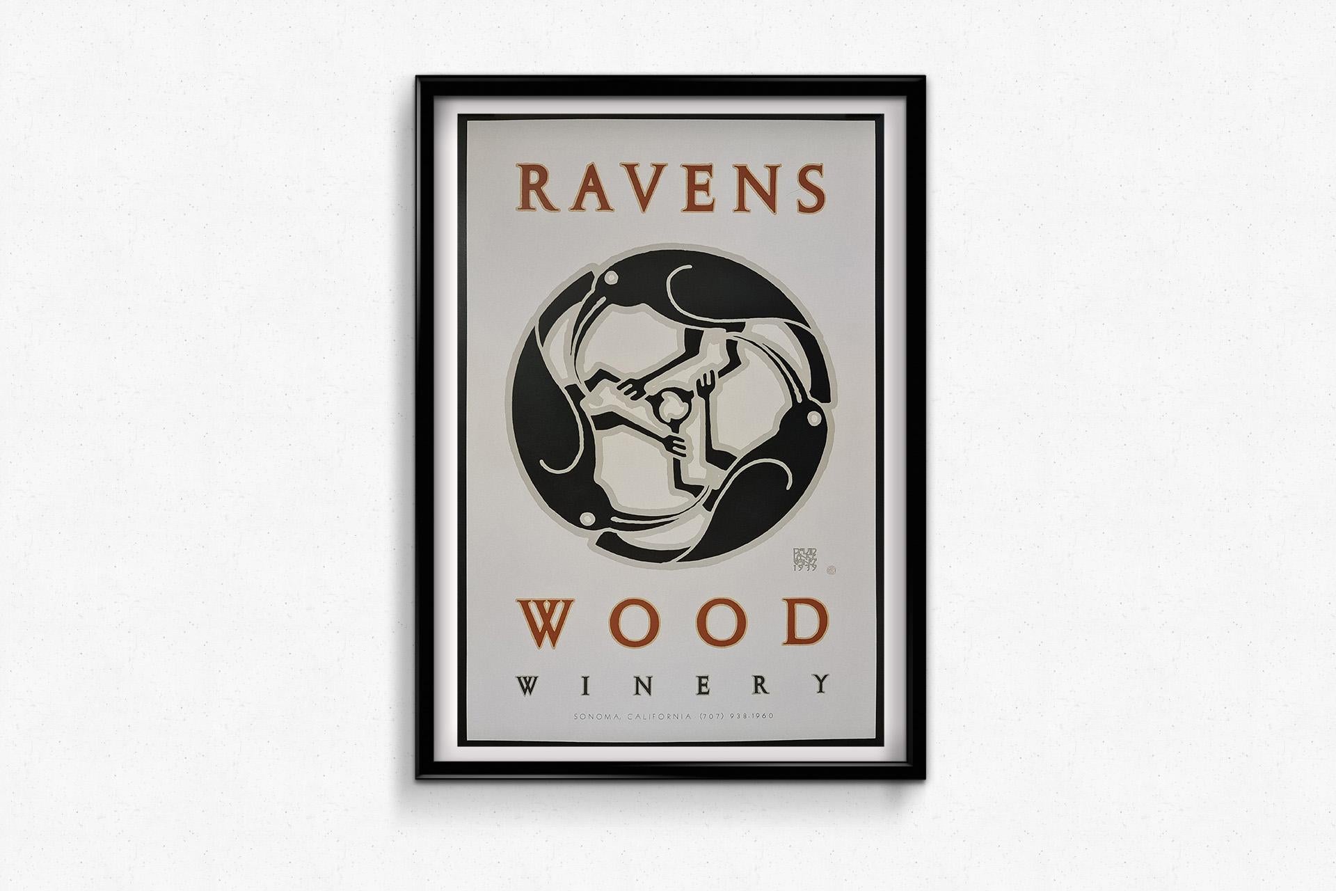 1979 original advertising poster by David Lance Goines - Ravens Wood Winery en vente 3