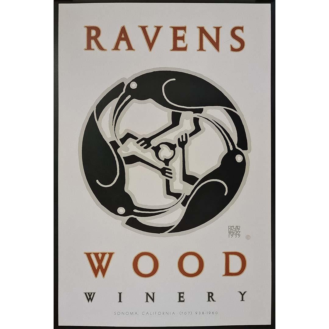 1979 original advertising poster by David Lance Goines - Ravens Wood Winery