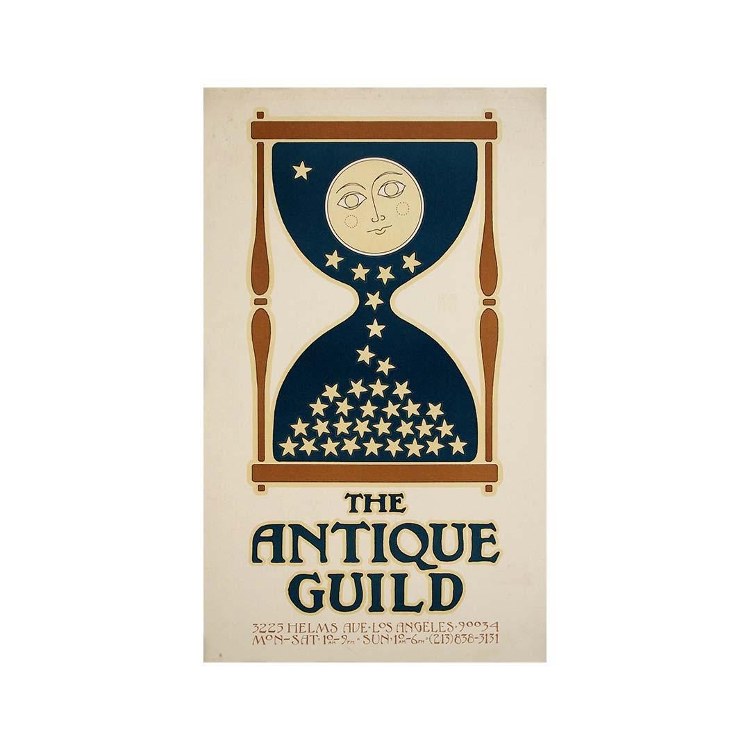 Circa 1965 David Lance Goines original poster for The Antique Guild For Sale 3