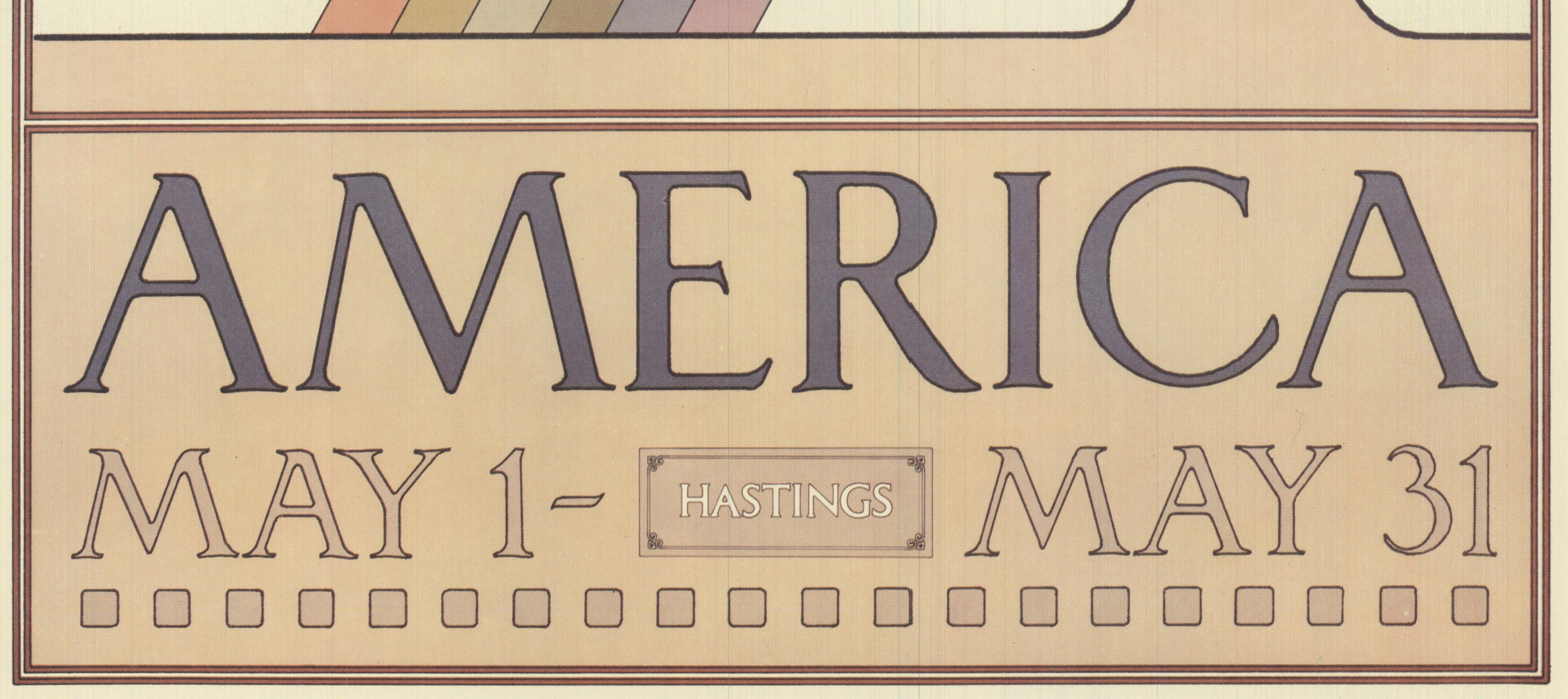 David Lance Goines 'America' 1978- Offset Lithograph For Sale 3
