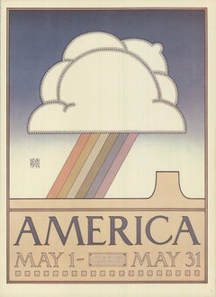 David Lance Goines « America » 1978- Lithographie offset