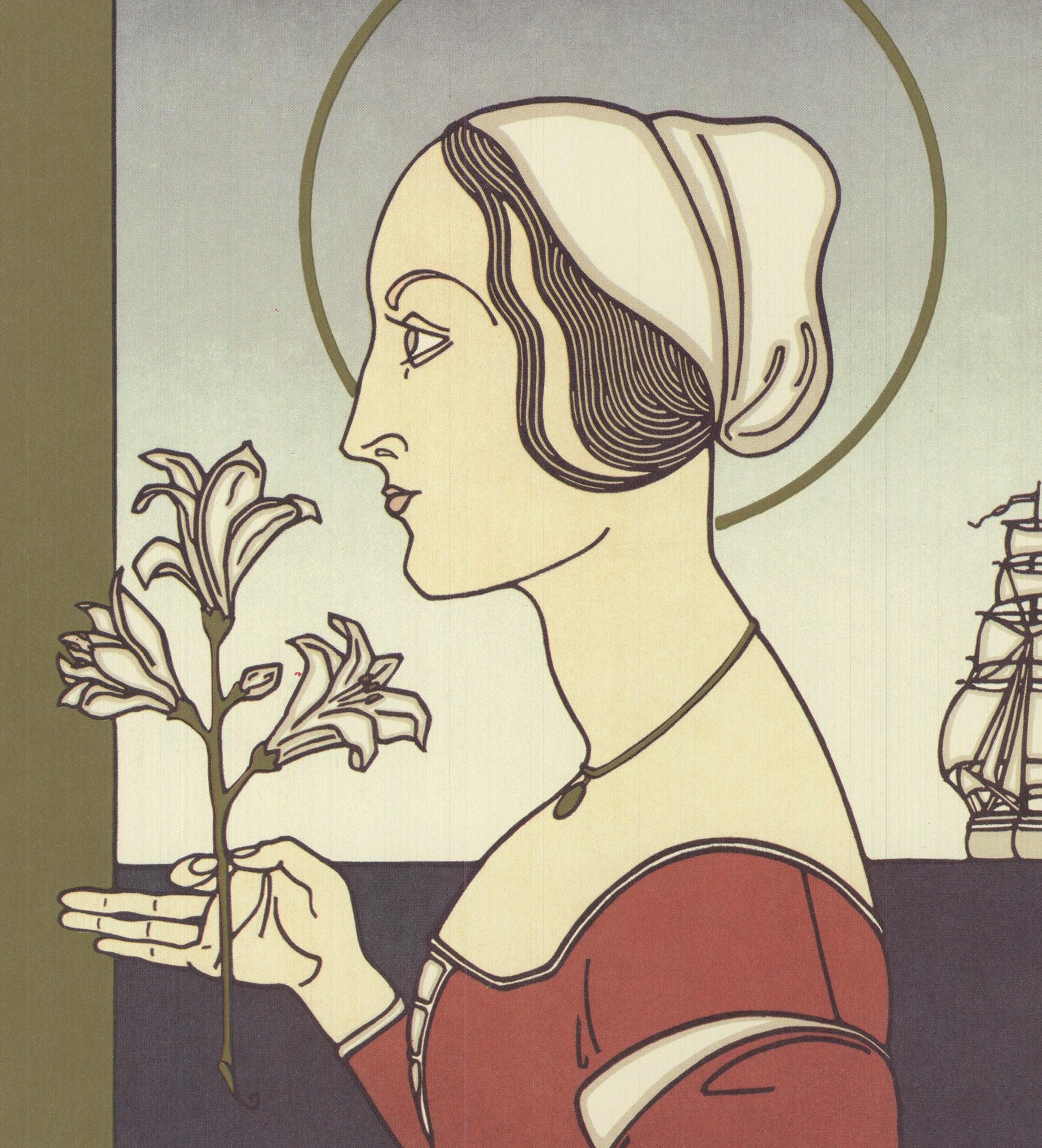 David Lance Goines 'Annunciation' 1978- Offset Lithograph For Sale 2