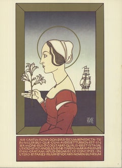 David Lance Goines 'Annunciation' 1978- Offset Lithograph
