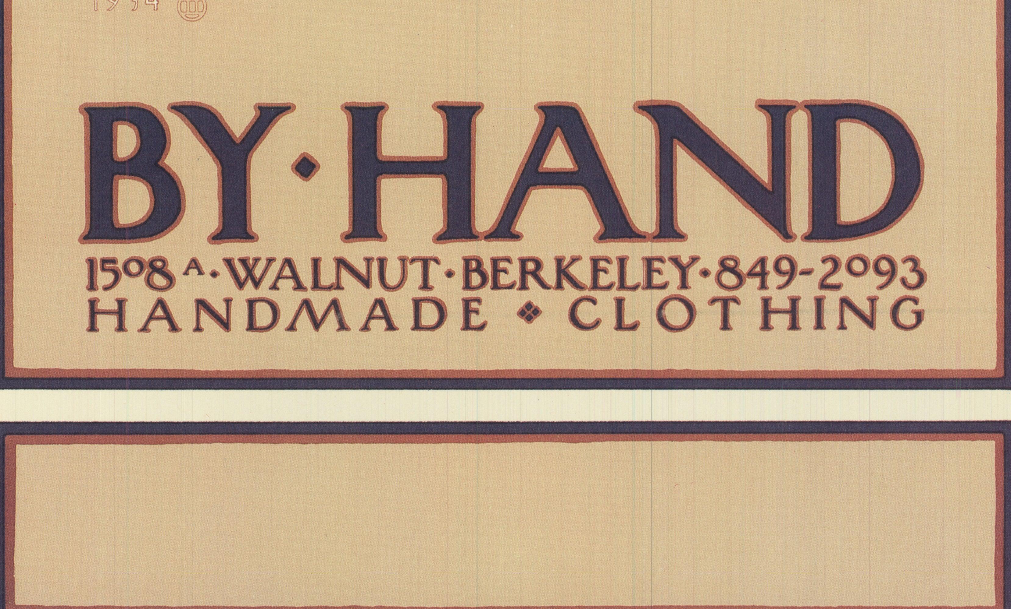 David Lance Goines 'By Hand' 1978- Lithographie offset en vente 2