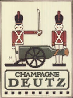 David Lance Goines 'Champagne Deutz' 1978- Offset Lithograph