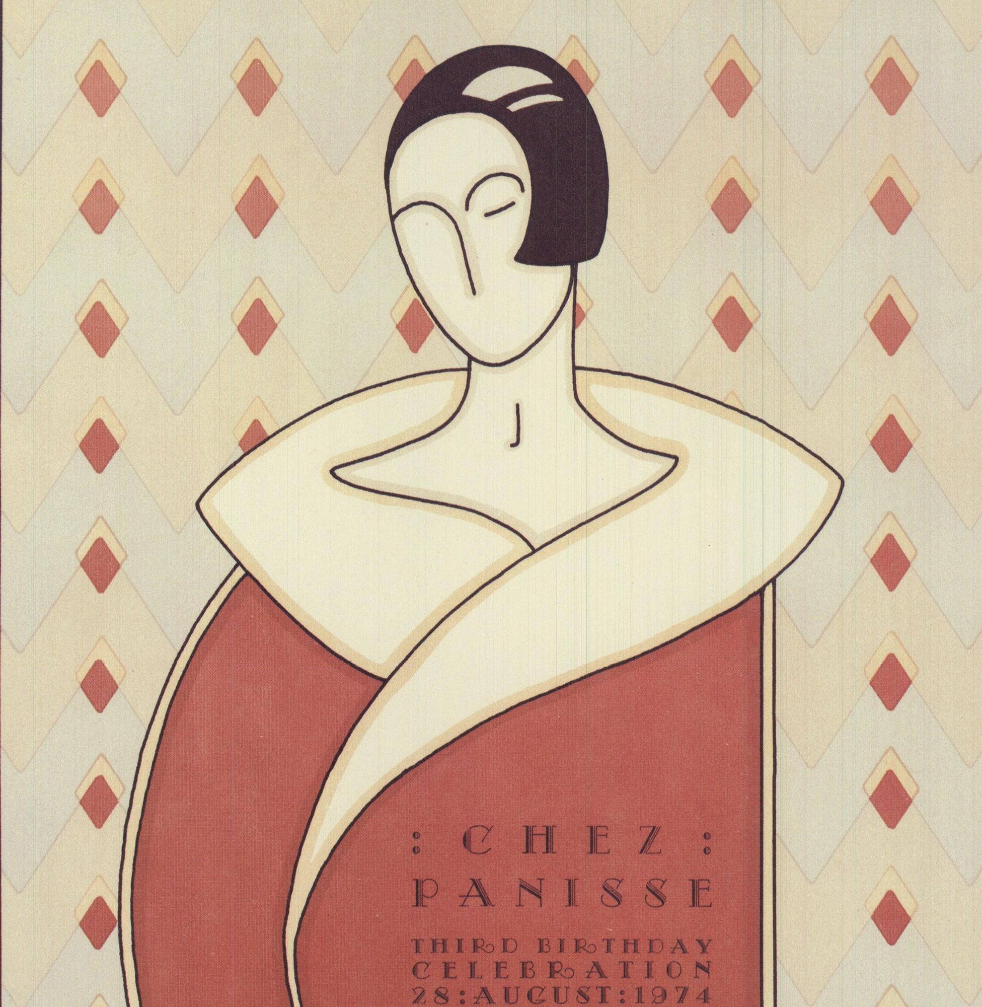 David Lance Goines 'Chez Panisse Third Birthday Celebration' 1978, Vintage For Sale 2