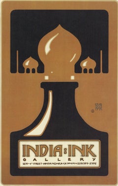 David Lance Goines 'India Ink Gallery' 1978- Offset Lithograph