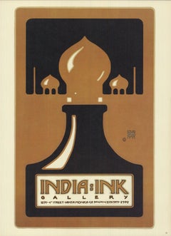 David Lance Goines 'India Ink Gallery' 1978- Lithographie offset